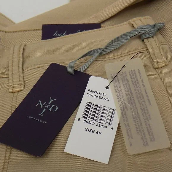 NYDJ Not Your Daughters Jeans Reese Relaxed Chino Pant Size 6P Quicksand NWT - Picture 7 of 12